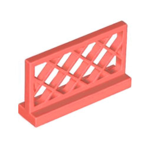 Деталь LEGO 3185 Fence 1 x 4 x 2 Lattice - Coral