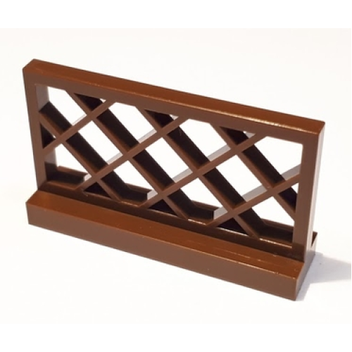 Деталь LEGO 3185 Fence 1 x 4 x 2 Lattice - Brown