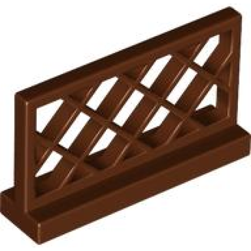 Деталь LEGO 3185 Fence 1 x 4 x 2 Lattice - Reddish Brown