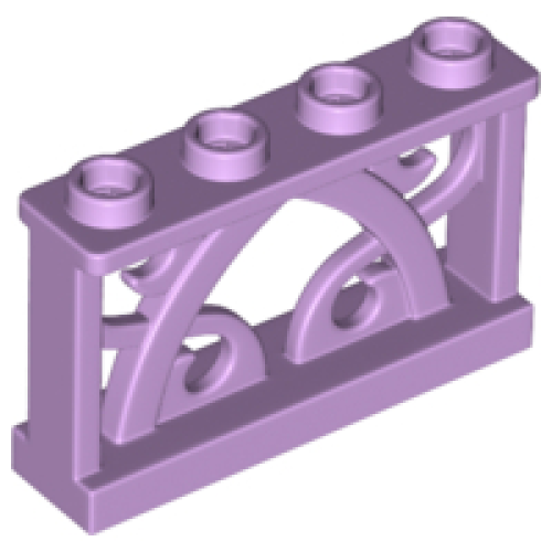 Деталь LEGO 19121 Fence 1 x 4 x 2 Ornamental with 4 Studs - Lavender