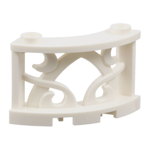 Деталь LEGO 41823 Fence 3 x 3 x 2 Quarter Round Ornamental with 2 Studs - White