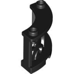 Fence 3 x 3 x 2 Quarter Round Ornamental with 2 Studs - Black Fence 3 x 3 x 2 Quarter Round Ornamental with 2 Studs - Black