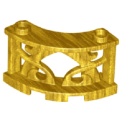 Fence 3 x 3 x 2 Quarter Round Ornamental with 2 Studs - Pearl Gold Fence 3 x 3 x 2 Quarter Round Ornamental with 2 Studs - Pearl Gold