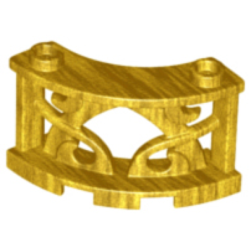 Деталь LEGO 41823 Fence 3 x 3 x 2 Quarter Round Ornamental with 2 Studs - Pearl Gold