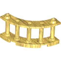 Fence 4 x 4 x 2 Quarter Round Spindled with 2 Studs - Pearl Gold Fence 4 x 4 x 2 Quarter Round Spindled with 2 Studs - Pearl Gold