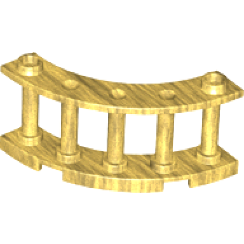 Деталь LEGO 30056 Fence 4 x 4 x 2 Quarter Round Spindled with 2 Studs - Pearl Gold
