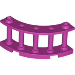 Fence 4 x 4 x 2 Quarter Round Spindled with 2 Studs - Magenta Fence 4 x 4 x 2 Quarter Round Spindled with 2 Studs - Magenta