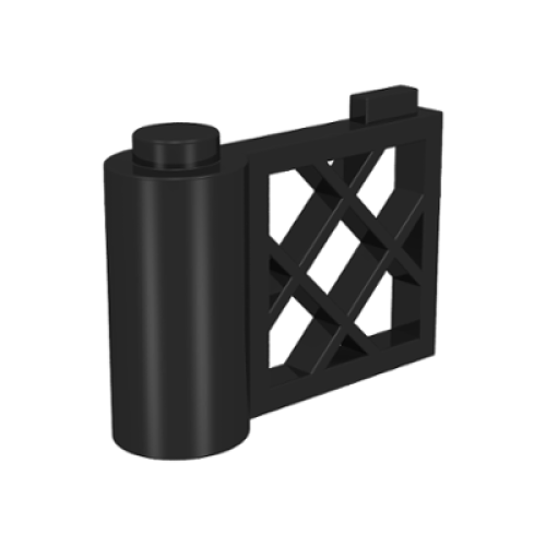 Деталь LEGO 3358 Fence Gate 1 x 3 x 2 Lattice - Black