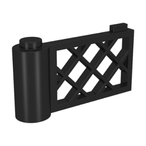 Деталь LEGO 3186 Fence Gate 1 x 4 x 2 Lattice - Black