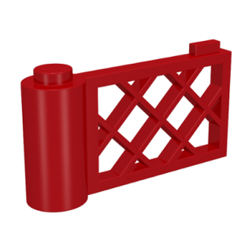 Деталь LEGO 3186 Fence Gate 1 x 4 x 2 Lattice - Red