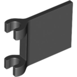 Flag 2 x 2 Square with Flared Edge - Black