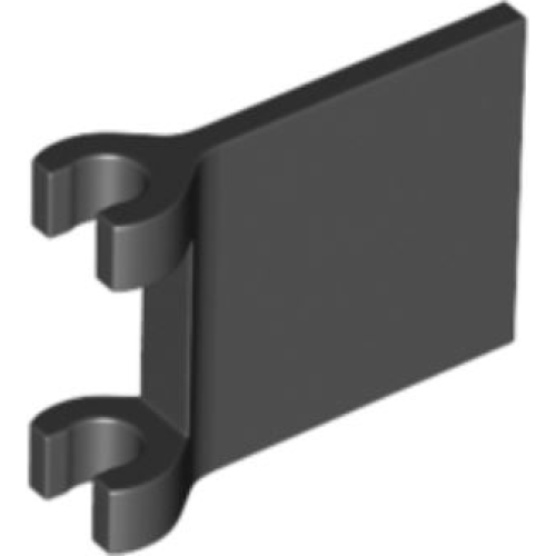 Деталь LEGO 80326 Flag 2 x 2 Square with Flared Edge - Black