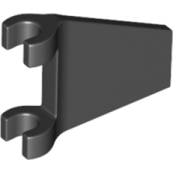 Flag 2 x 2 Trapezoid with Flared Edge - Black