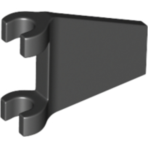 Деталь LEGO 80324 Flag 2 x 2 Trapezoid with Flared Edge - Black