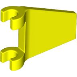 Flag 2 x 2 Trapezoid with Flared Edge - Neon Yellow