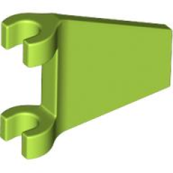 Flag 2 x 2 Trapezoid with Flared Edge - Lime
