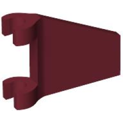 Flag 2 x 2 Trapezoid with Flared Edge - Dark Red