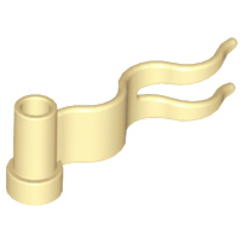 Деталь LEGO 4495b Flag 4 x 1 Wave Right - Tan