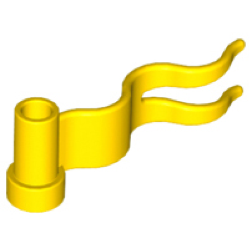 Деталь LEGO 4495b Flag 4 x 1 Wave Right - Yellow