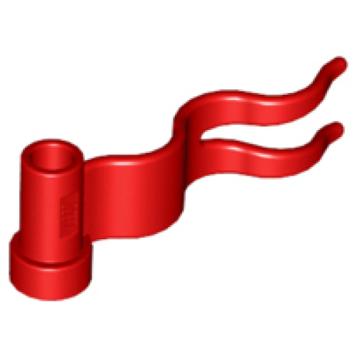 Деталь LEGO 4495b Flag 4 x 1 Wave Right - Red