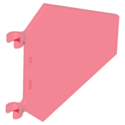 Flag 5 x 6 Hexagonal - Trans-Red