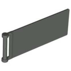 Flag 7 x 3 with Bar Handle - Dark Gray