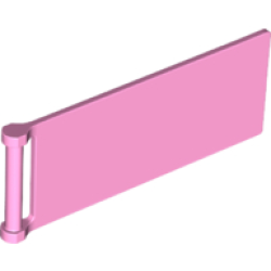 Flag 7 x 3 with Bar Handle - Bright Pink