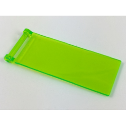 Flag 7 x 3 with Bar Handle - Trans-Bright Green