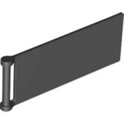 Flag 7 x 3 with Bar Handle - Black
