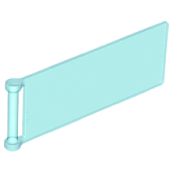 Flag 7 x 3 with Bar Handle - Trans-Light Blue