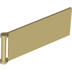Flag 7 x 3 with Bar Handle - Tan