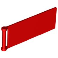 Flag 7 x 3 with Bar Handle - Red