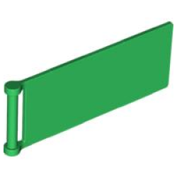 Flag 7 x 3 with Bar Handle - Green