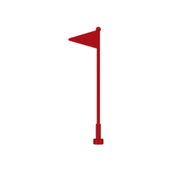 Flag on Antenna Whip - Red