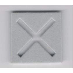 Foam Racers, Cone Base 6 x 6 with 'X' Cutout - Light Gray Foam Racers, Cone Base 6 x 6 with 'X' Cutout - Light Gray