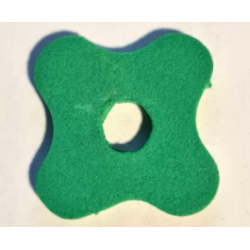 Foam Scala Flower Medium 4 x 4 with 4 Petals and Hole - Bright Green