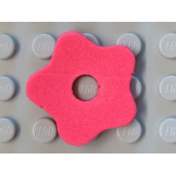 Foam Scala Flower Small 3 x 3 with Hole, Type 2 - Dark Pink