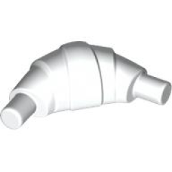 Croissant with Flat Ends - White