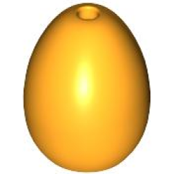 Egg with Small Pin Hole - Bright Light Orange