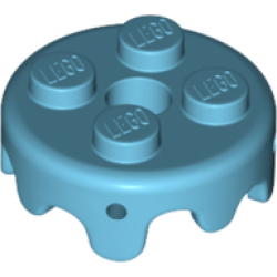 Frosting for 2 x 2 Cake with 4 Small Pin Holes - Medium Azure