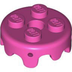 Frosting for 2 x 2 Cake with 4 Small Pin Holes - Dark Pink