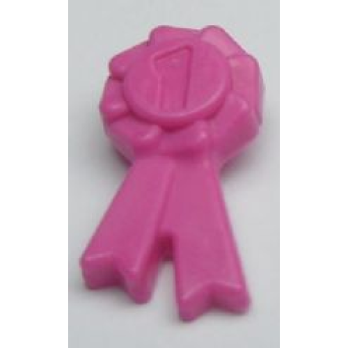 Деталь LEGO 92355e Friends Accessories Award Ribbon with Number 1 - Dark Pink