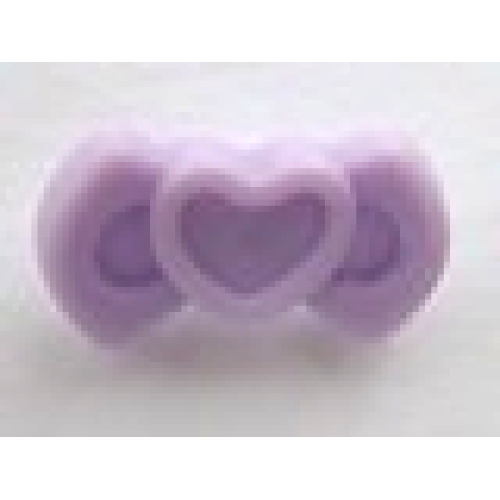 Деталь LEGO 92355c Friends Accessories Bow with Heart and Small Pin - Lavender