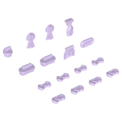 Friends Accessories, Animal Show and Grooming Supplies, 16 in Bag (Multipack) - Lavender