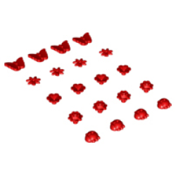 Friends Accessories, Flowers and Insects, 20 in Bag (Multipack) - Red