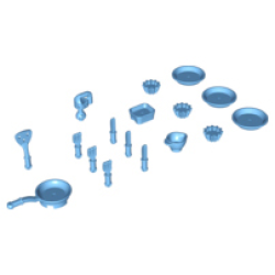 Friends Accessories, Kitchen, 17 in Bag (Multipack) - Medium Blue
