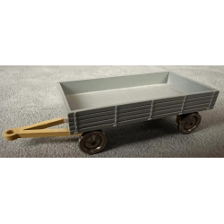 HO Scale, Mercedes Trailer for Open Bed Truck, Gray Flatbed - Yellow
