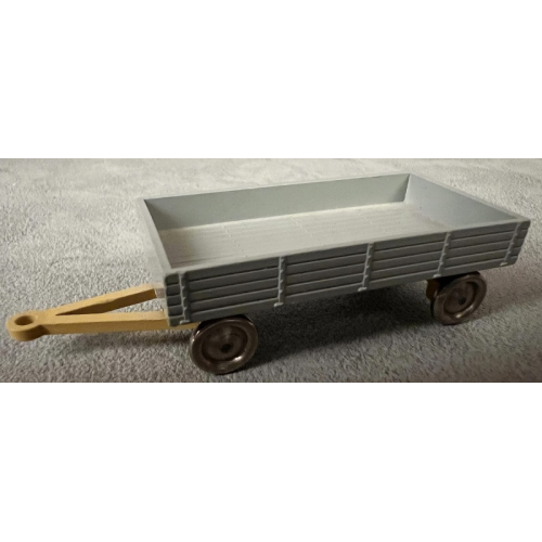 Деталь LEGO x1083c01 HO Scale, Mercedes Trailer for Open Bed Truck, Gray Flatbed - Yellow