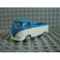 HO Scale, VW Pickup with White Base - Blue HO Scale, VW Pickup with White Base - Blue