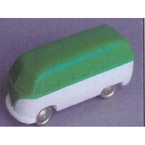 Деталь LEGO 258wpb09 HO Scale, VW Window Van with White Base - Completely Colored Top - Green